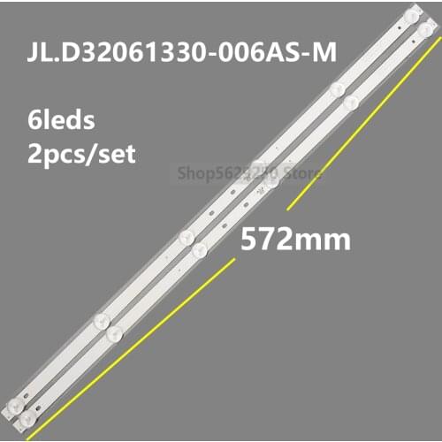 4pcs 572MM LED Backlight Strip 6lamp for 32“ TV Jl.d32061330-006as-m_v01