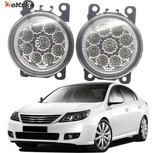 2PCS Car Styling 9-Pieces LED Fog Light Lamp H11 12V Halogen Fog Lights DRL for Renault Latitude L43 /Samsung SM5 SM7 Safrane