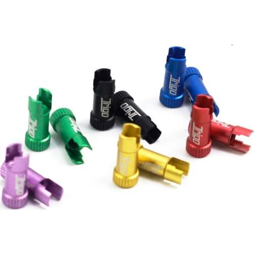 TRIGO Alloy Bike Presta Valve Cap Tool High Pressure Spikes Tire Valve Dust Cover Protector MTB Road Bicycle Accessories 2.4g