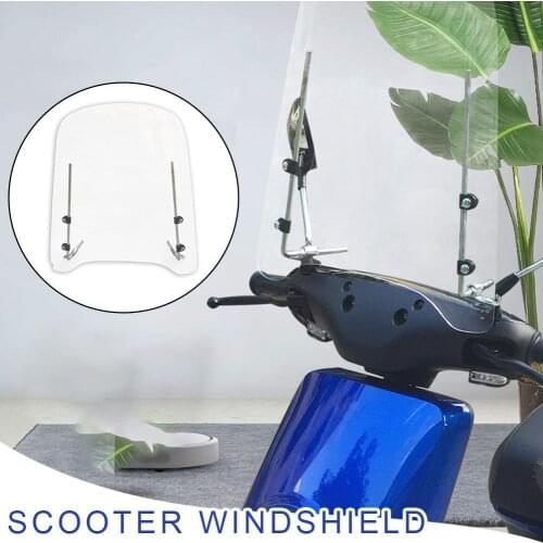 Universal Motorcycle Windshield Extension Adjustable Spoiler Clamp-On Windscreen Motorcycle Windshield Wind Deflector Windscreen