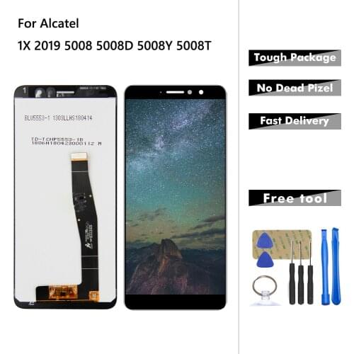 For Alcatel 1X 2019 5008 LCD Display,Touch Screen Digitizer Glass Monitor Panel Assembly for Alcatel 5008T 5008D 5008Y Tools