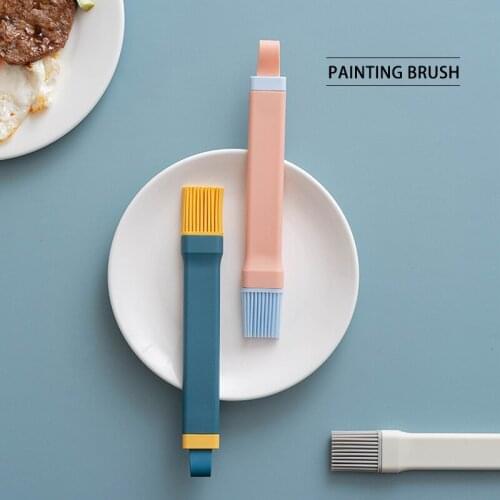 1PC Silicone Baking BBQ Basting Brush Bakeware Pastry Bread Oil Cream Cooking Baking Kitchen Tools For Outdoor Camping Portable