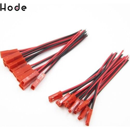 10 Pairs 100mm 10cm JST Connector Plug Cable Male+Female for RC Battery