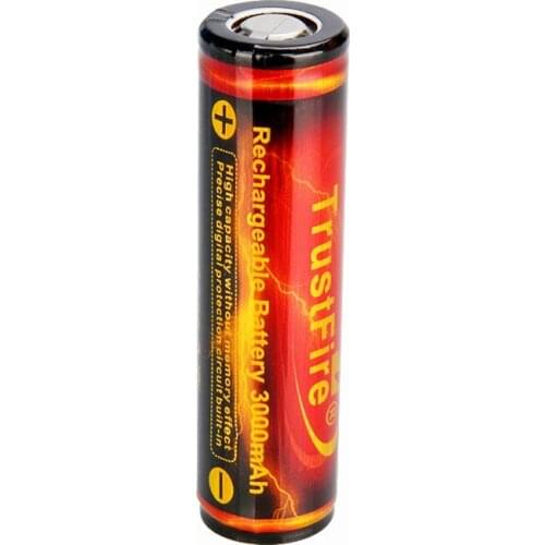 100% TrustFire 18650 3.7V 3000Mah Battery Lithium Rechargeable Li Ion Cells with Protected For Led Headlamp Tactical Flashlight