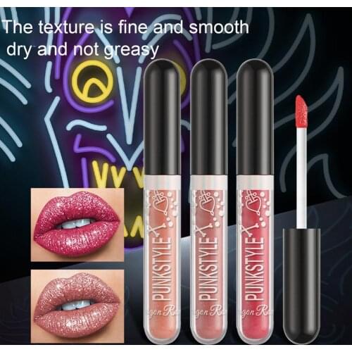 2ml Liquid Lipstick Metallic Color Waterproof Long Lasting Glitter Glossy Liquid Lipstick for Halloween