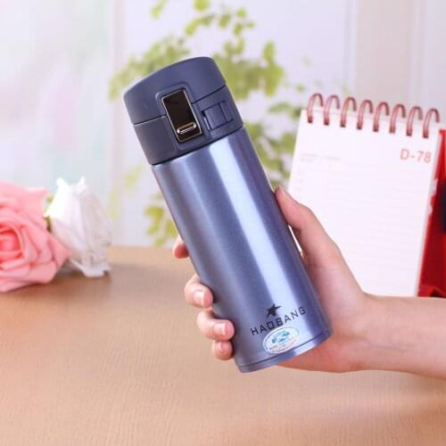 350ml Bright Blue Thermos Vacuum Cup Bouncing lid Tumbler Leak Proof Travel Coffee Portablts Drinks Mug