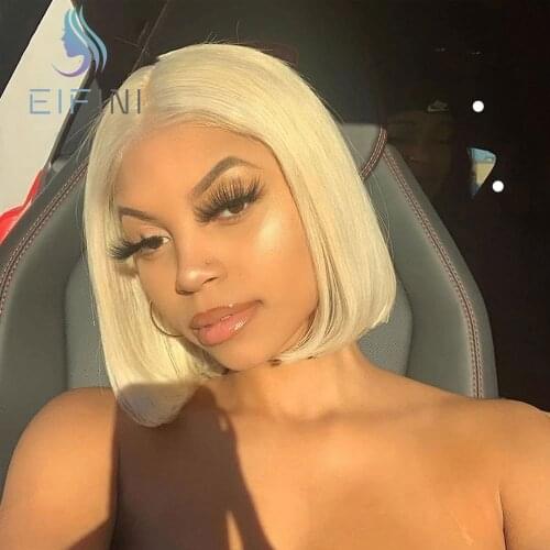 613 Honey Blonde Short Lace Front Wigs Brazilian Straight Human Hair Lace Frontal Bob Cut Wigs For Black Women Natural Hairline