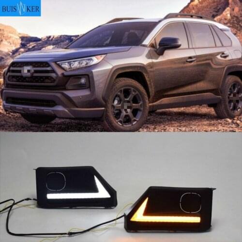 2019~2021year car bumper headlamp for RAV 4 RAV4 daytime light car accessories LED DRL headlight For Toyota RAV4 fog light