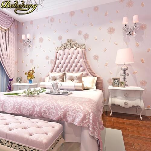 Beibehang wall paper papel de parede 3D Non woven wallpaper warm rural dandelion living room bedroom wall paper TV background