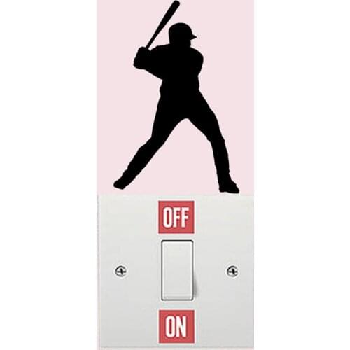 Baseball Softball Vinyl Wall Decal Bedroom Fashion Switch Sticker 6SS0257