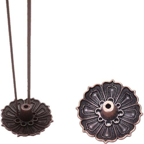 Bronze 9 Holes Censer Plate For Cone Burner Holder Incense Holder Copper Nine-hole Incense Holder Seat Copper Cone Statue
