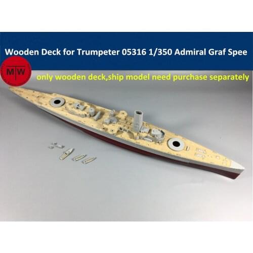 1/350 Scale Wooden Deck for Trumpeter 05316 German Admiral Graf Spee Ship Model CY350021