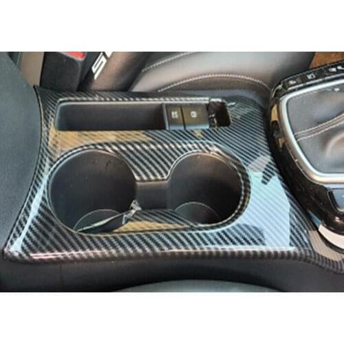 For Kia Seltos 2019 2020 2021 ABS Water Cup Holder Drink Cup Frame Trim Cover Sticker Styling Interior Accessories