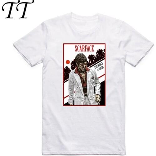 Asian Size Men Women Printing Famous Movie Scarfaces T-shirt Summer Casual O-Neck Short Sleeve Tony Montana T-shirt HCP4156