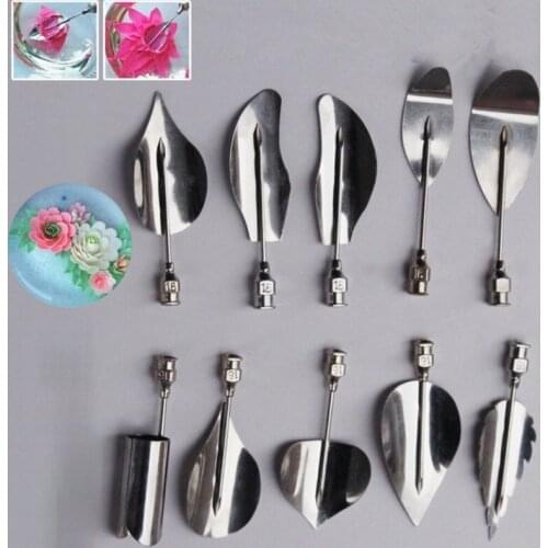 Cake DIY Tools 10 pcs Pudding Nozzle +1 Syringe Tool 3D Jelly Flower Cake Jello Gelatin Art Tool Russia Nozzle