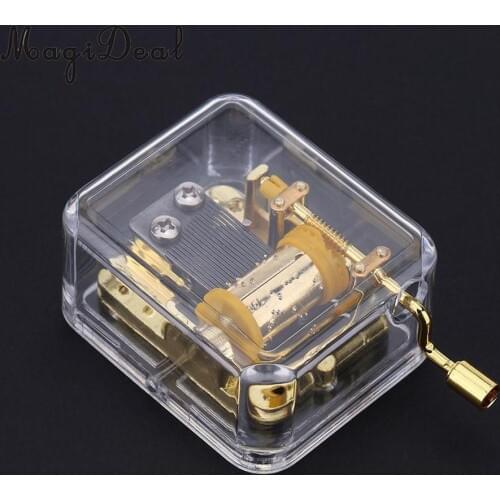 MagiDeal Hand Crank Music Box Musical Boxes Home Decoration Accessories Gift