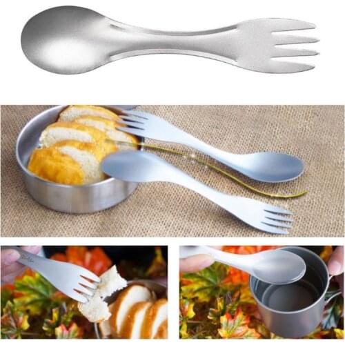 Multi Tool Backpack Portable Camp Utensil Flatware Stainless Steel Cutlery Tableware Spork Fork Spoon Kitchen Picnic Cookware