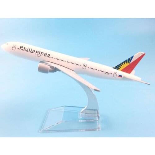 16cm plane model Boeing 777 Philippines Airlines aircraft B777 Metal simulation airplane model for kid toys Christmas gift