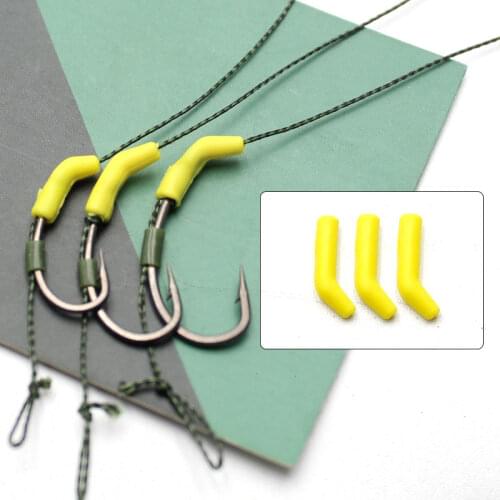 15PCS Carp Fishing Accessories Anti Tangle Sleeves For Carp Fishing Hook Line Connector Hair Carp Rig Elbow Aligner Carp Tackle