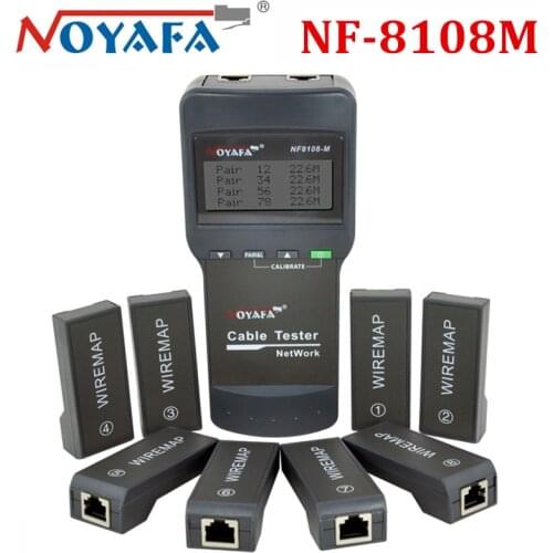 Original NOYAFA NF-8108M NF8108M NetWork Lan Cable Tester Wire length tester 8 remote units