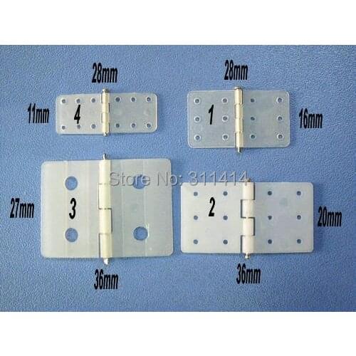 10pcs/lot Plastic Hinge Flat Needle Binder For RC Model Remote Control Aircraft KT Fixed-wing Plane Aileron Hinge Connection DIY