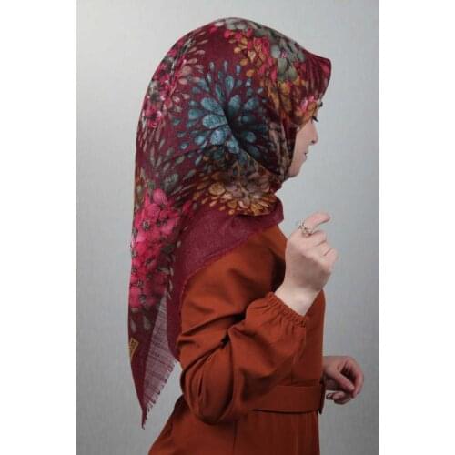 POLOİST SHİNE PATTERNED SILVERY LINEN SCARF-DESEN-21-RENK-17