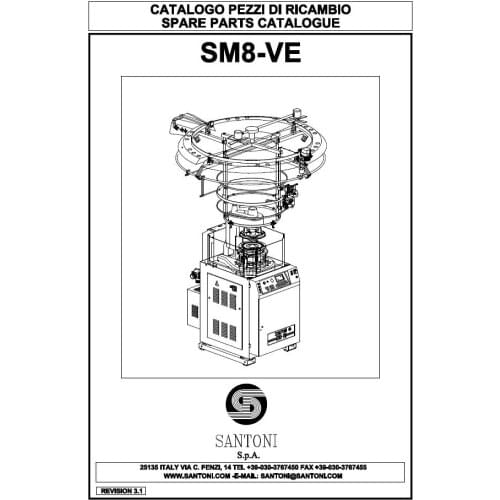 Manual & Spare Parts Document For Santoni SM4-PLUS3 SM8-VE SM8-TOP1 SM8-TOP2