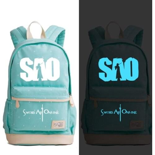 SAO Sword Art Online Backpack Dot Point School Teenagers Student Book Travel Laptop Girl Boys Bags Rucksack