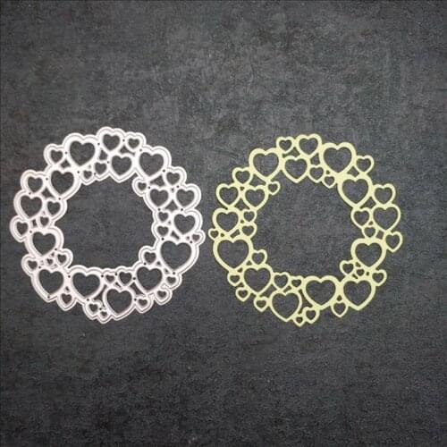 Happy Valentine Heart Love Metal Cutting Dies Scrapbooking Embossing Stencils For Paper Card Making DIY Craft Albums Dies Stamps