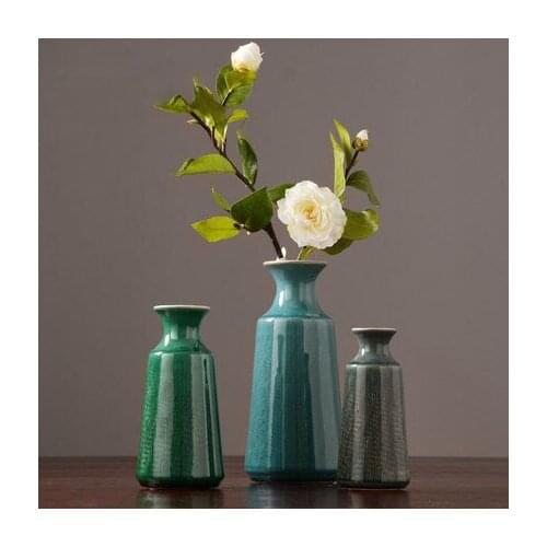 Nordic ceramic dried flower vase decoration living room Modern minimalist fashion Nordic hotel soft decoration home