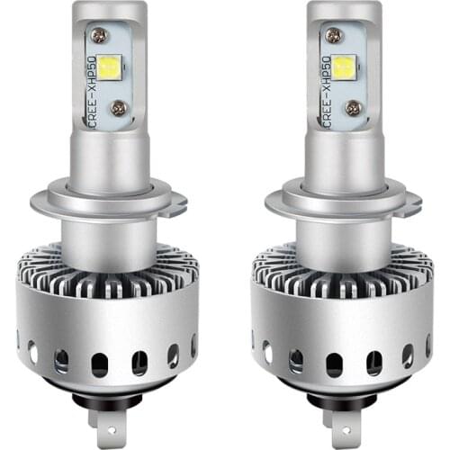 PAMPSEE 2Pcs 7S H7 H4 Led Car Headlight Automobiles LED Bulb XHP-50 80W 16000LM H1 H11 9005 9006 Car Styling 6500k DC12-24V