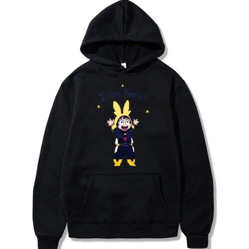 I Am Here DEKU Hoodie Japanese Anime Loose Sweatshirt With Pockets Unisex Clothes