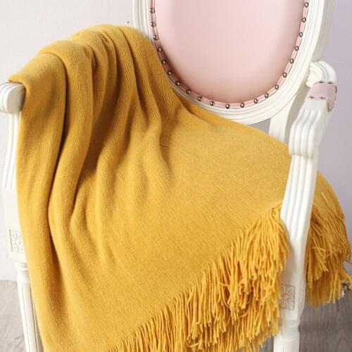 Spring Autumn Winter Soft Sofa Throw Blanket Yellow Blue White Bed Blanket Home Decoration couverture polaire T478