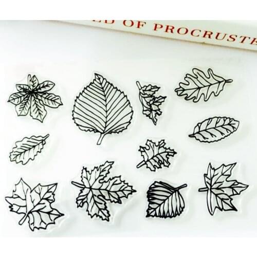 YLCS390 Leaves Silicone Clear Stamps For Scrapbooking DIY Photo Album Cards Decoration Transparent Stamp Craft Clear Stamp New