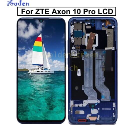 6.47"AMOLED for ZTE Axon 10 Pro 4G LCD with frame Display Touch Screen Digitizer Replacement Assembly For ZTE Axon 10 Pro 5G LCD