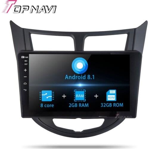 10.1 Inch Android 8.1 For Hyundai Verna 2010 2011 2012 2013 2014 2015 2016 Auto GPS Navigation Multimedia player Stereo No DVD