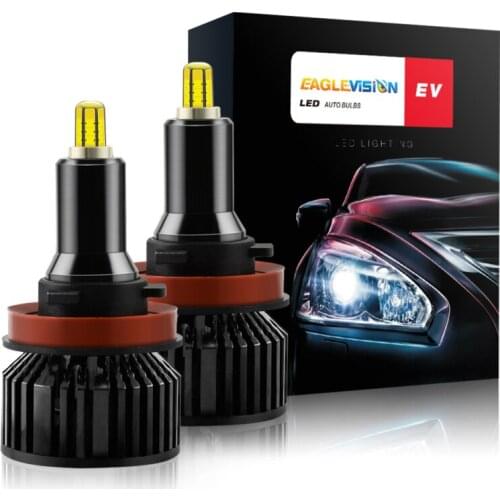 2pcs Car White MINI LED Light H7 H11 9005 9006 9012 LED Headlight Replacement Kit 60W 18000LM Car Spotlight Lights Bulbs 6000K