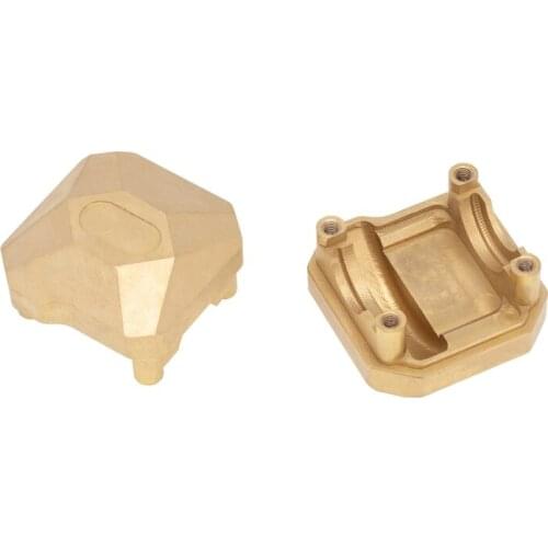 2Pcs Brass Diff Cover Front & Rear Axle 48G for 1/10 RC Crawler Car Axial SCX10 90046 90047 Upgrades Parts Accessories
