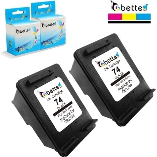 2PK, Ink Cartridges for HP 74 CB335WN Photosmart C4588 C4593 C4599 Deskjet D4200 D4245 D4260 D4263 D4268 D4300 D4360 D4363 D4368