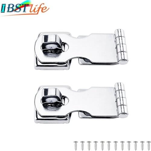 2X Marine Grade Stainless Steel 304 Cabinet Door Swivel Eye Locking Safety Hasp latch Clasp for Boat Yacht Hardware Accessories