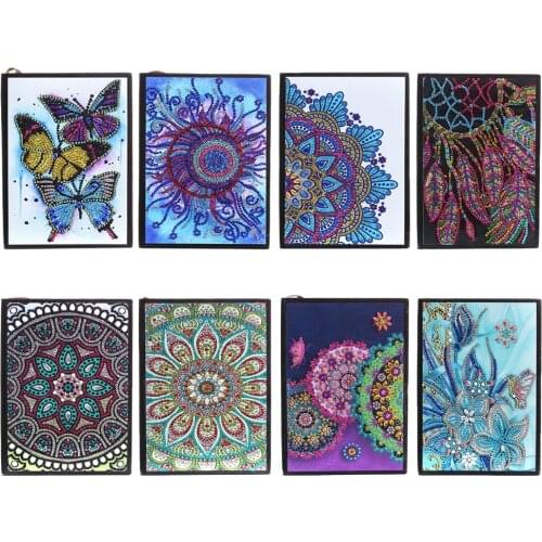 5D DIY Art Diamond Painting Flower Pattern Notebook Diamond Mosaic Full Embroidery Cross Stitch Home Decoration Gift