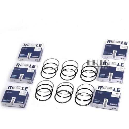 6pcs Piston Rings Set Φ87mm For BMW 540i 740i 740Li E60 E65 E66 S54B32 326S4 3.2L L6 Naturally aspirated