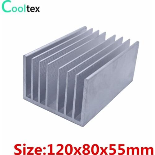 120x80x55mm Aluminum heatsink DIY Heat Sink radiator cooler for chip LED Electronic heat dissipation