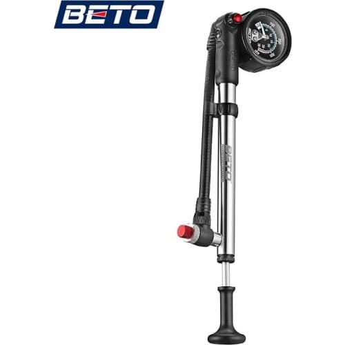 BETO SP-003AG Rear Shock Absorber Pump Front Fork Pump For Bicycle 400 PSI with 1.5" Gauge Portable Mountain Bike Inflator
