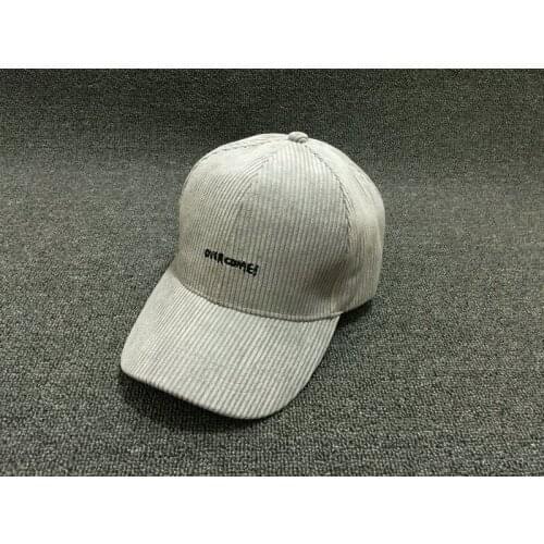 Baseball cap adult Female men and women Big child hat Winter warm new corduroy hat