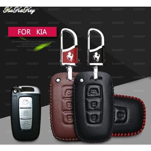 2019 Genuine Leather Key Cover Case Protection For Kia K5 Sportage R Sorento Forte 3Button Smart Car Styling L1210