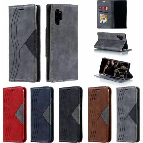 Flip Case for Samsung Galaxy S20 Ultra S10 Lite Note 10 Lite A91 A81 A51 A71 PU Leather Shell Magnetic Splice Phone Case Cover