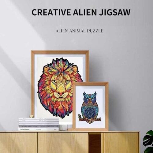 Wooden Jigsaw Puzzle New Wooden Puzzle for Adults Children Wood DIY Crafts Animal Shaped Christmas Gift