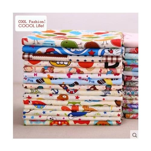 Kids Cartoon Pure Cotton Fabrics Printing DIY Dress, Clothes for Babies aged Pregnant kids fabric cloth dolls sew textile