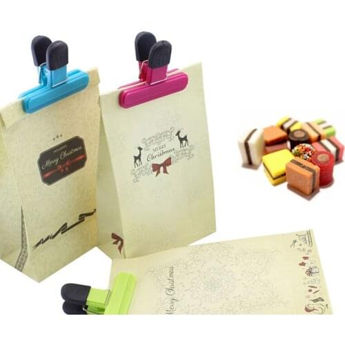 Food Sealing Bag Clip Plastic Fruits Fresh Keeping Moisture-proof Close Clip Letter Paper Photo File Binder Clip Kitchen Tools